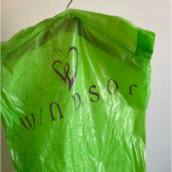 Windsor | Red Deep V Plunge Double Slip Maxi Gown Dress size Small - Picture 3 of 6